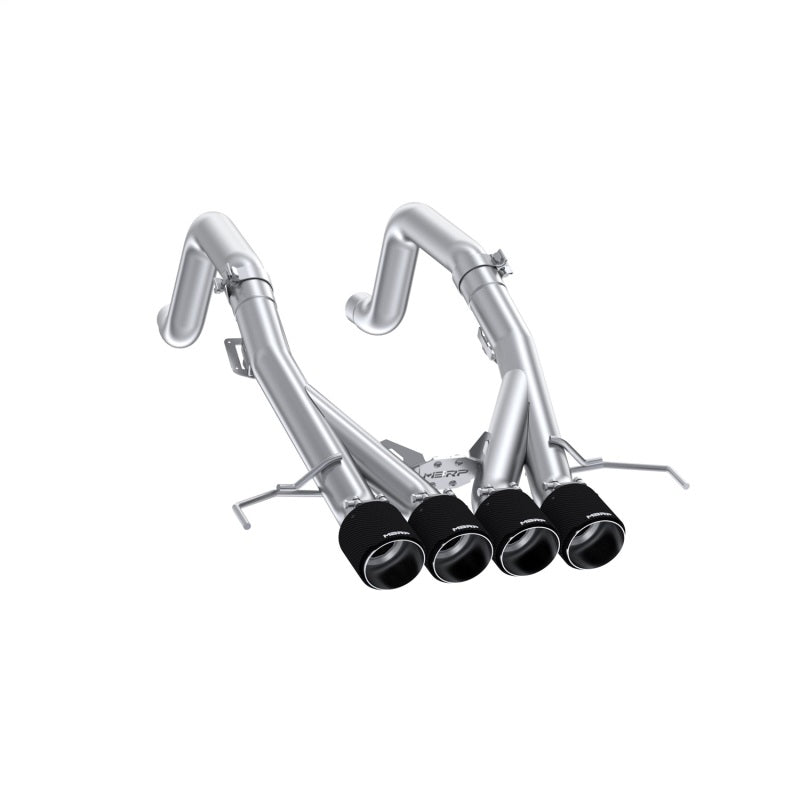 MBRP S70083CF - MBRPS70083CF - MBRP 14-19 Chevrolet Corvette 6.2L 3in Axle-Back Muffler Bypass Quad Exit Carbon Fiber Tips - Shipped in Europe - Tuningsupply.com