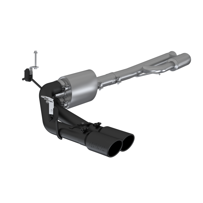 MBRP PS5092BLK - MBRPS5092BLK - MBRP 2019+ Chevrolet Silverado 1500 4.5L/5.3L Pre-Axle Dual Side Exit w/ 4in OD Tip- Black Coated - Shipped in Europe - Tuningsupply.com