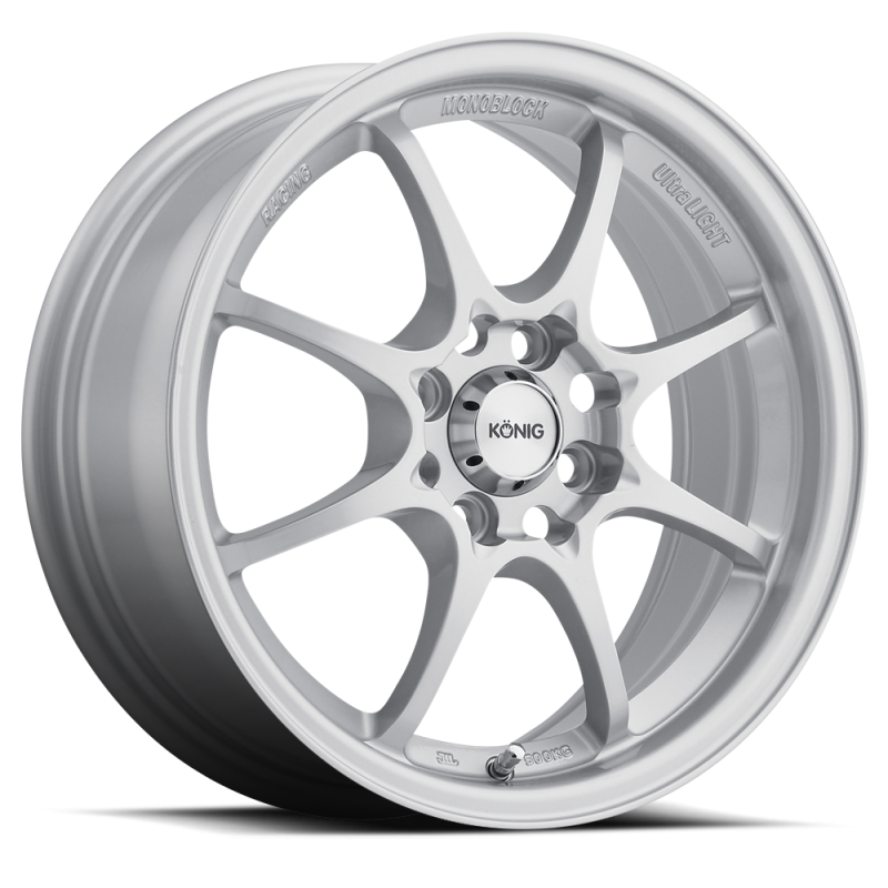 Konig HE65D0440S - KNGHE65D0440S - Konig Helium 15x6.5 4x100 ET40 Silver - Shipped in Europe - Tuningsupply.com