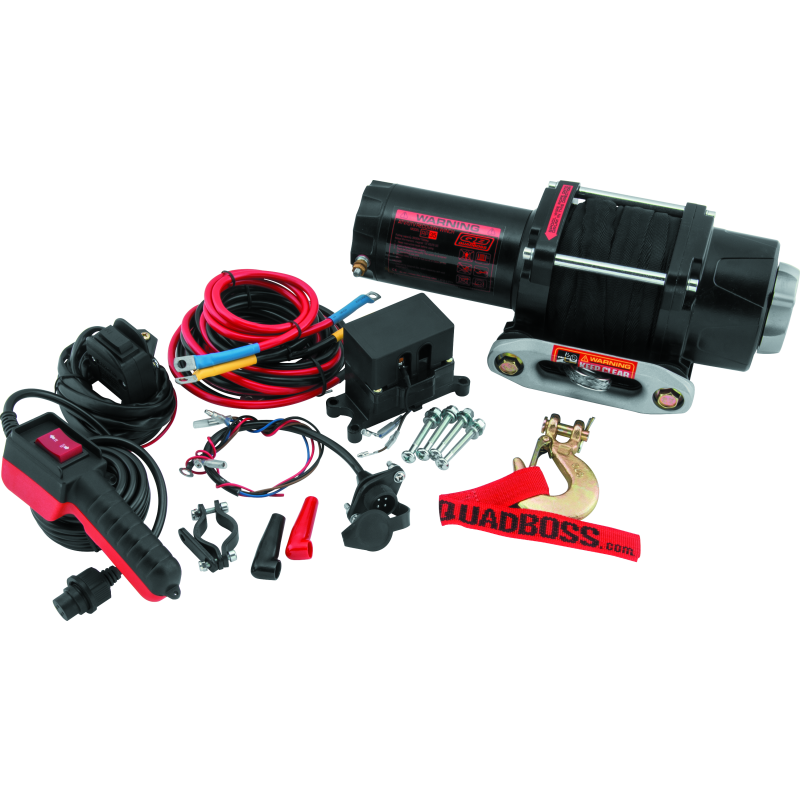 QuadBoss 608703 - QBS608703 - QuadBoss Winch 3500Lb W/Synthetic Rope - Shipped in Europe - Tuningsupply.com