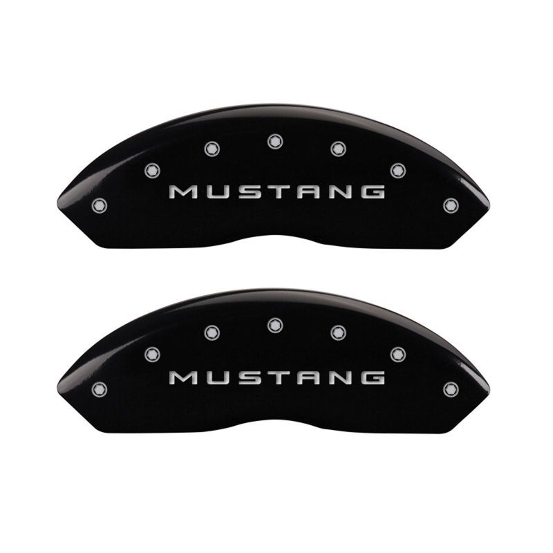 MGP 10198SM50BK - MGP10198SM50BK - MGP 4 Caliper Covers Engraved Front Mustang Engraved Rear 50 Black finish silver ch - Shipped in Europe - Tuningsupply.com