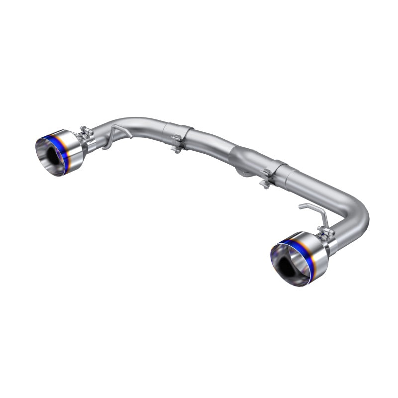 MBRP PS48053BE - MBRPS48053BE - MBRP 2022 Subaru BRZ 2.4L/Toyota GR86 2.4L 2.5in Dual Split Rear Exit w/5in OD Burnt End Tips - T304 - Shipped in Europe - Tuningsupply.com