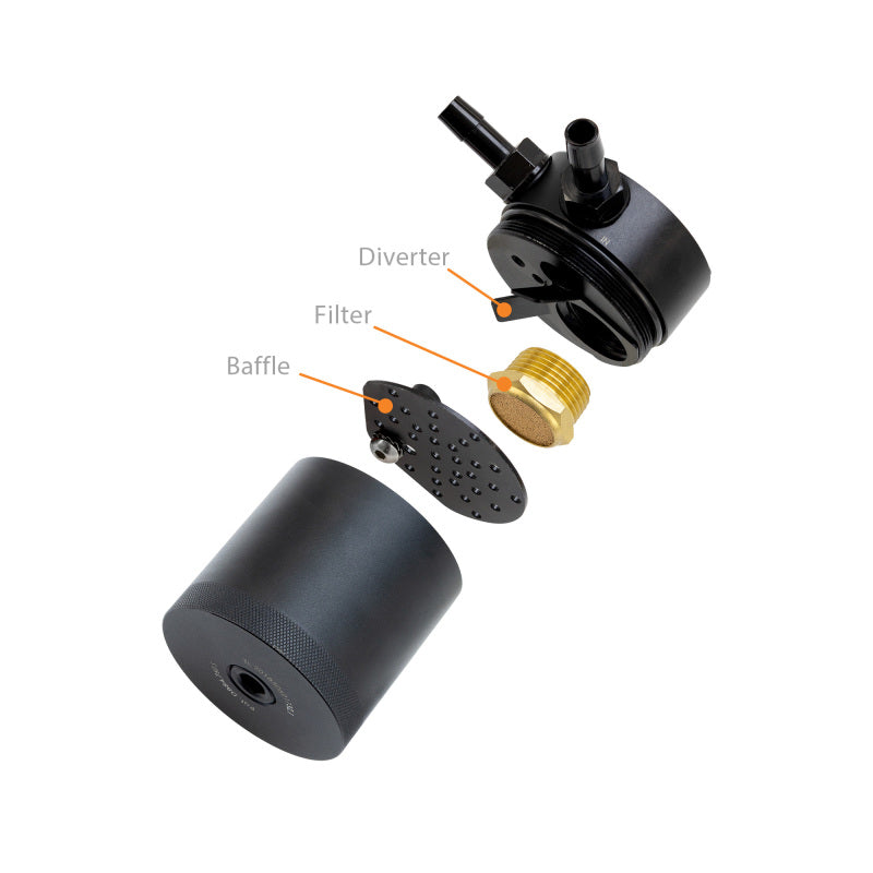 Mishimoto MMBCC-MOP57-05PBEBK - MISMMBCC-MOP57-05PBEBK - Mishimoto 05-14 Dodge Charger / 05-14 Chrysler 300C 5.7L Direct Fit Oil Catch Can Kit - Black - Shipped in Europe - Tuningsupply.com