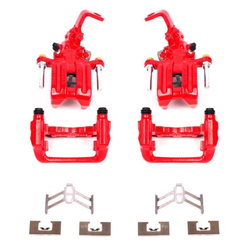 PowerStop S2730 - PSBS2730 - Power Stop 00-09 Honda S2000 Rear Red Calipers w/Brackets - Pair - Shipped in Europe - Tuningsupply.com