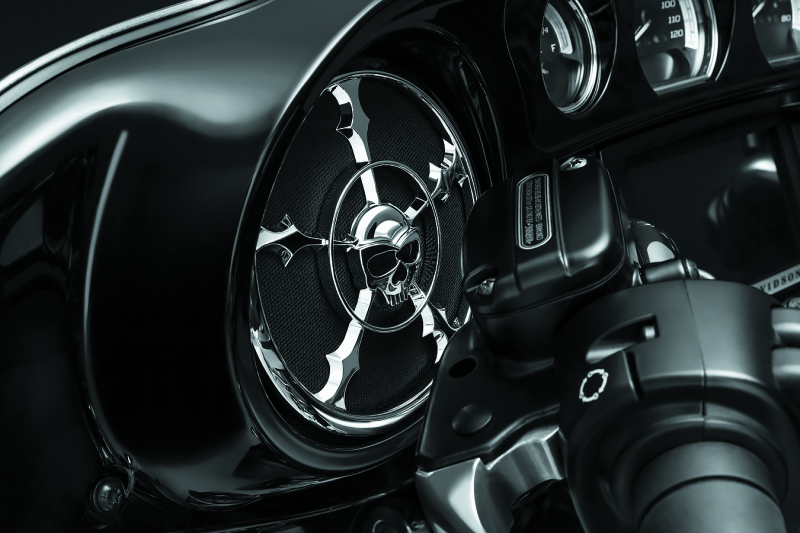 Kuryakyn 7373 - KUR7373 - Kuryakyn Zombie Speaker Grill 14-Up Touring Chrome - Shipped in Europe - Tuningsupply.com