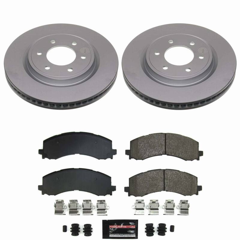PowerStop CPK8744-23 - PSBCPK8744-23 - Power Stop 22-25 Ford Bronco Front Z23 Coated Brake Kit - Shipped in Europe - Tuningsupply.com