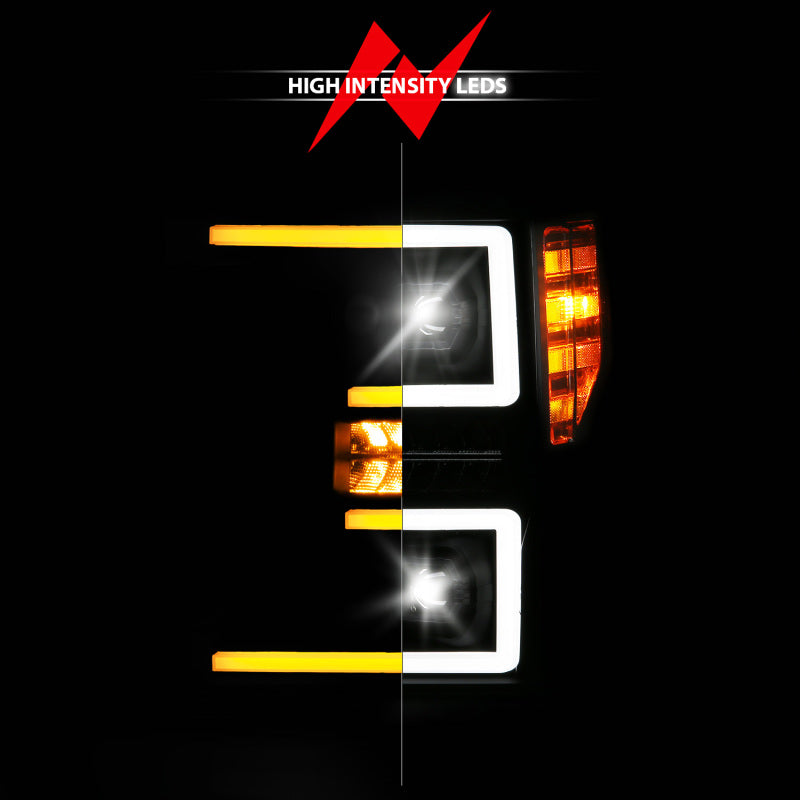 ANZO 111620X-R - ANZ111620X-R - ANZO 20-22 Ford Super Duty (Halogen) Z-Series Full LED Proj Headlights SeqSig - Pass. Side ONLY - Shipped in Europe - Tuningsupply.com