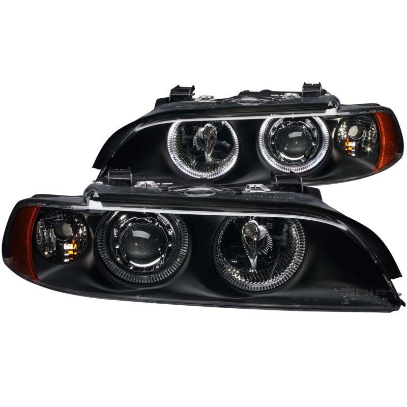 ANZO 121017 - ANZ121017 - ANZO 1997-2001 BMW 5 Series Projector Headlights w/ Halo Black - Shipped in Europe - Tuningsupply.com
