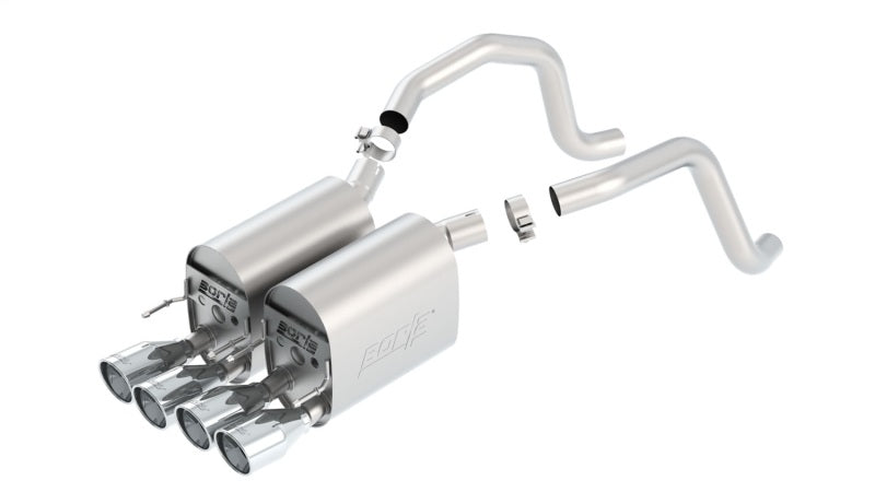 Borla 11814 - BOR11814 - Borla 05-08 Corvette Coupe/Conv 6.0L/6.2L 8cyl 6spd RWD Touring SS Exhaust (rear section only) - Shipped in Europe - Tuningsupply.com