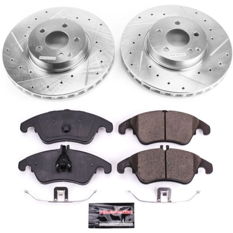 PowerStop K7496 - PSBK7496 - Power Stop 2014 Mercedes-Benz C300 Front Z23 Evolution Sport Brake Kit - Shipped in Europe - Tuningsupply.com