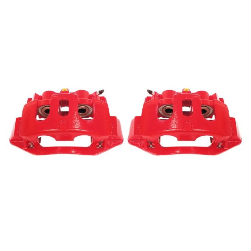 PowerStop S5306 - PSBS5306 - Power Stop 11-19 Chevrolet Silverado 2500 HD Rear Red Calipers w/Brackets - Pair - Shipped in Europe - Tuningsupply.com