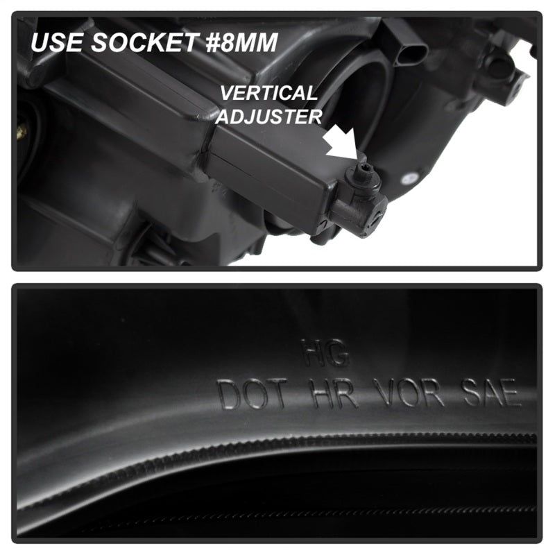 SPYDER 9042492 - SPY9042492 - xTune 11-17 Dodge Grand Caravan OEM Style Headlights - Black (HD-JH-CHRTC08-AM-BK) - Shipped in Europe - Tuningsupply.com