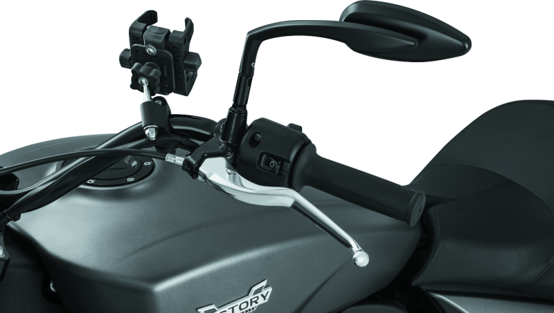 Kuryakyn 1892 - KUR1892 - Kuryakyn Raised Mirror Mnt Adapters Gloss Black - Shipped in Europe - Tuningsupply.com