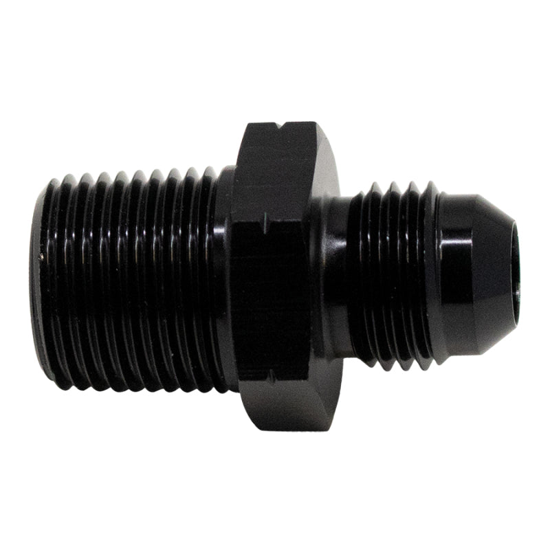 DeatschWerks 6-02-0902-B - DWK6-02-0902-B - DeatschWerks 6AN Male Flare to 3/8in Male NPT Adapter - Anodized Matte Black - Shipped in Europe - Tuningsupply.com