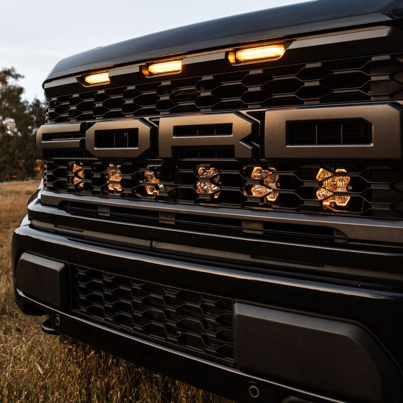 Baja Designs 440017 - BAJ440017 - Baja Designs 2021+ Ford Raptor (Incl. 2024 R/37) Squadron Pro 2.0 Behind Grille Kit (MP) - Clear - Shipped in Europe - Tuningsupply.com