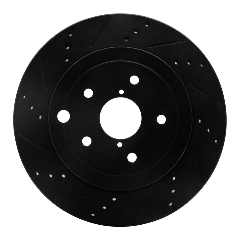R1 Concepts 633-13022L - RNC633-13022L - R1 08-20 Subaru WRX Rear Left Drilled & Slotted Black Brake Rotor - Shipped in Europe - Tuningsupply.com