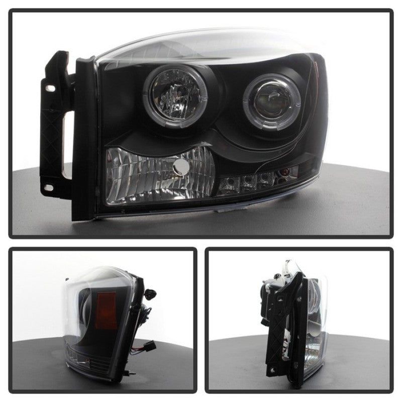 SPYDER 5010001 - SPY5010001 - Spyder Dodge Ram 1500 06-08/Ram 2500 06-09 Projector Headlights LED Halo LED Blk PRO-YD-DR06-HL-BK - Shipped in Europe - Tuningsupply.com