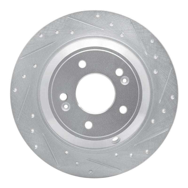 R1 Concepts 631-21041R - RNC631-21041R - R1 18-23 Genesis G70 Rear Right Drilled & Slotted Silver Brake Rotor - Shipped in Europe - Tuningsupply.com
