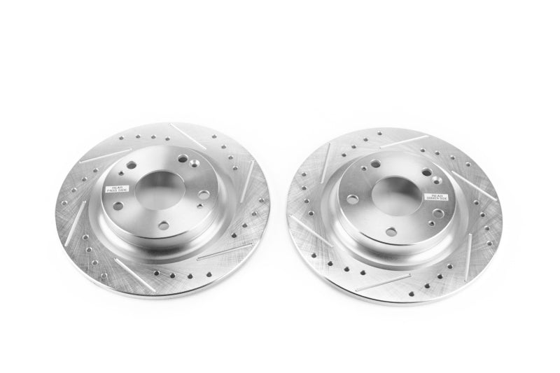 PowerStop JBR1747XPR - PSBJBR1747XPR - Power Stop 17-18 Honda Civic Si Rear Evolution Drilled & Slotted Rotors - Pair - Shipped in Europe - Tuningsupply.com