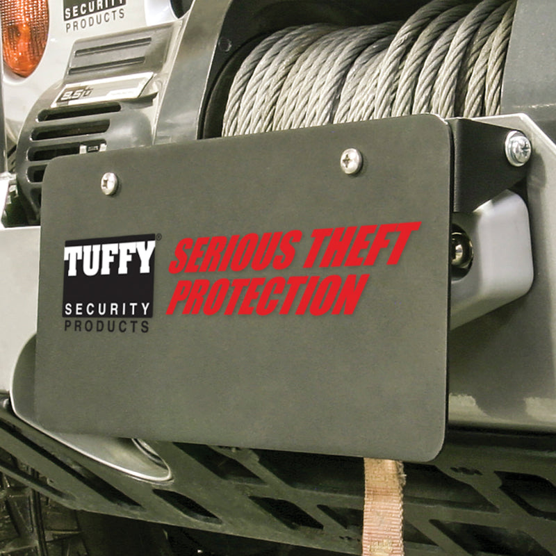 Tuffy Products - TFY333-01 - Tuffy Flipup License Plate Holder- Winch W/Hawse- Blk - Shipped in Europe - Tuningsupply.com