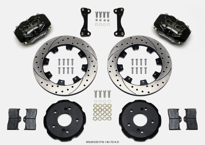 Wilwood 140-7014-D - WIL140-7014-D - Wilwood Forged Dynalite Front Hat Kit 12.19in Drilled 02-06 Acura RSX-5 Lug - Shipped in Europe - Tuningsupply.com