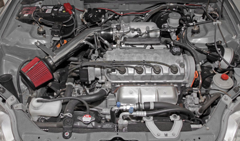 Spectre 10146 - SPE10146 - Spectre 92-00 Honda Civic L4-1.6L F/I Air Intake Kit - Polished w/Red Filter - Shipped in Europe - Tuningsupply.com