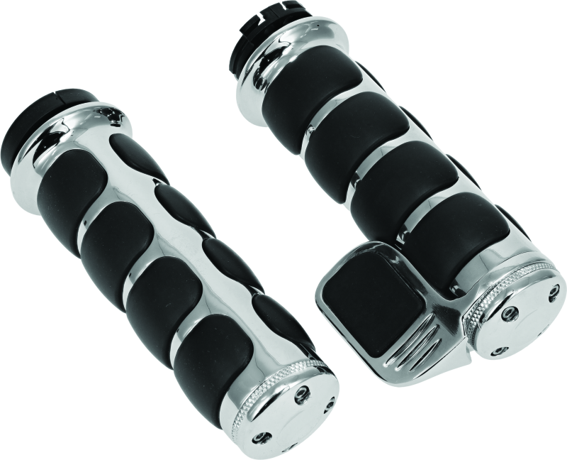 Kuryakyn 6342 - KUR6342 - Kuryakyn ISO Grip With Throttle Boss Dual Cable Chrome - Shipped in Europe - Tuningsupply.com