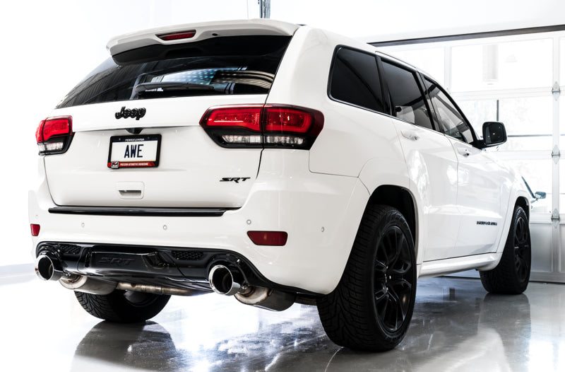 AWE Tuning 3020-33051 - AWE3020-33051 - AWE Tuning 2020 Jeep Grand Cherokee SRT Track Edition Exhaust - Diamond Black Tips - Shipped in Europe - Tuningsupply.com