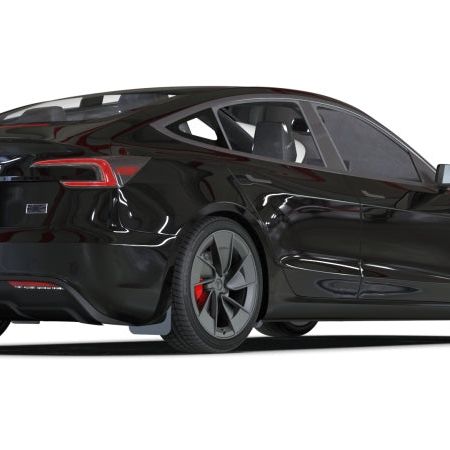 Rally Armor MF122-UR-BLK-WH - RALMF122-UR-BLK-WH - Rally Armor 24-25 Tesla Model 3 Highland Black UR Mud Flap White Logo - Shipped in Europe - Tuningsupply.com