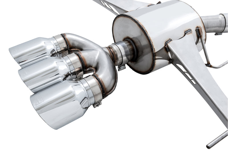 AWE Tuning 3015-42666 - AWE3015-42666 - AWE Tuning 2017+ Honda Civic Type R Touring Edition Exhaust w/Front & Mid Pipes - Chrome Silver Tips - Shipped in Europe - Tuningsupply.com