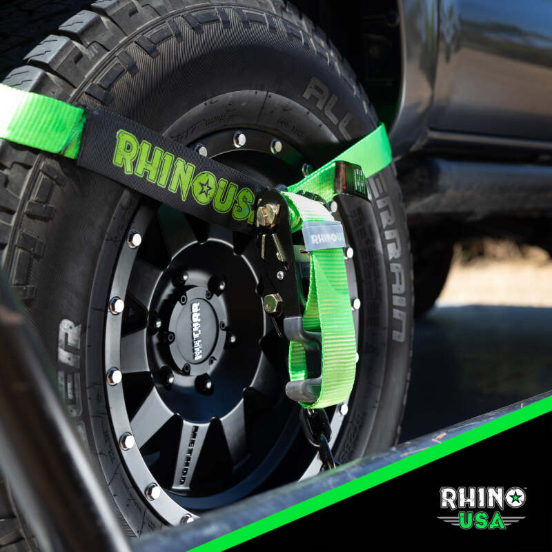 Rhino USA LASSO-STRAPS-GRN - RSALASSO-STRAPS-GRN - Rhino USA Lasso Straps; Basket Straps - Green - Shipped in Europe - Tuningsupply.com
