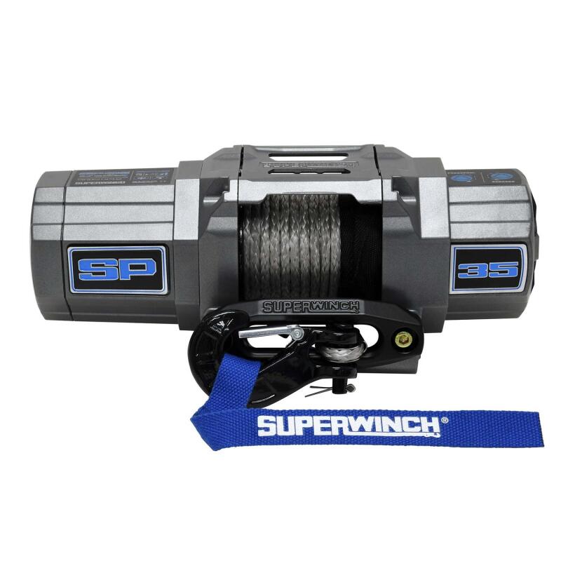 Superwinch 1135250 - SUW1135250 - Superwinch 3500 LBS 12V DC 7/32in x 40ft Synthetic Rope Hawse Fairlead SP 35SR Winch - Shipped in Europe - Tuningsupply.com