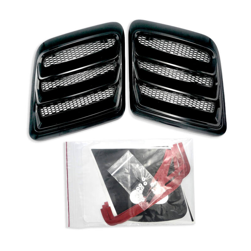 Roush 422325 - RSH422325 - Roush 2018-2023 Mustang Hood Heat Extractors - Gloss Black - Shipped in Europe - Tuningsupply.com