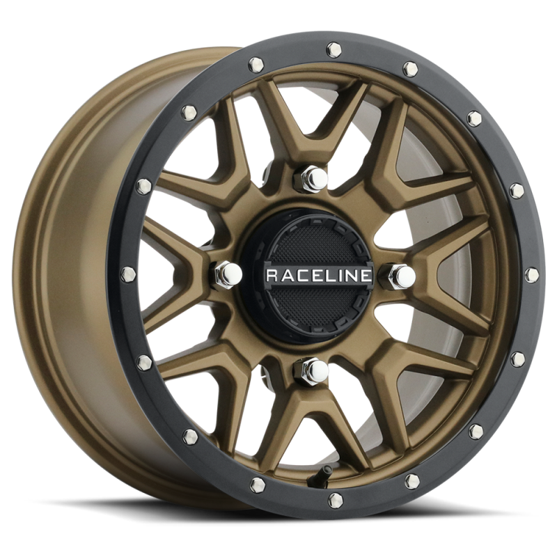 Raceline A94BZ-47037+10 - RCLA94BZ-47037+10 - Raceline A94BZ Krank 14x7in / 4x137 BP / 10mm Offset / 110.18mm Bore - Bronze & Black Lip Wheel - Shipped in Europe - Tuningsupply.com
