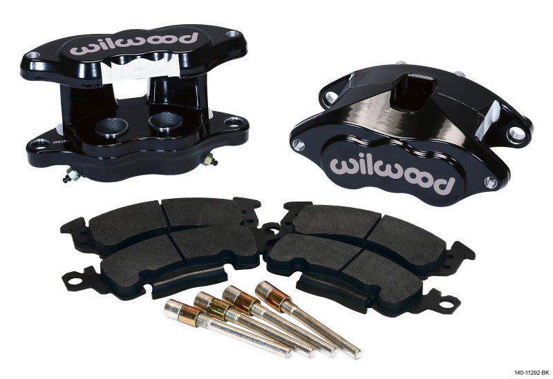 Wilwood 140-11292-BK - WIL140-11292-BK - Wilwood D52 Rear Caliper Kit - Black Powder 1.25 / 1.25in Piston 1.28in Rotor - Shipped in Europe - Tuningsupply.com