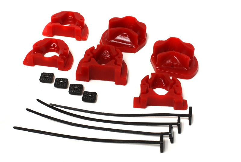 Energy Suspension 16.1105R - ENG16.1105R - Energy Suspension 92-00 Honda Civic (Except 99-00 Si) / 93-97 Del Sol Red Motor Mount Inserts (Manua - Shipped in Europe - Tuningsupply.com