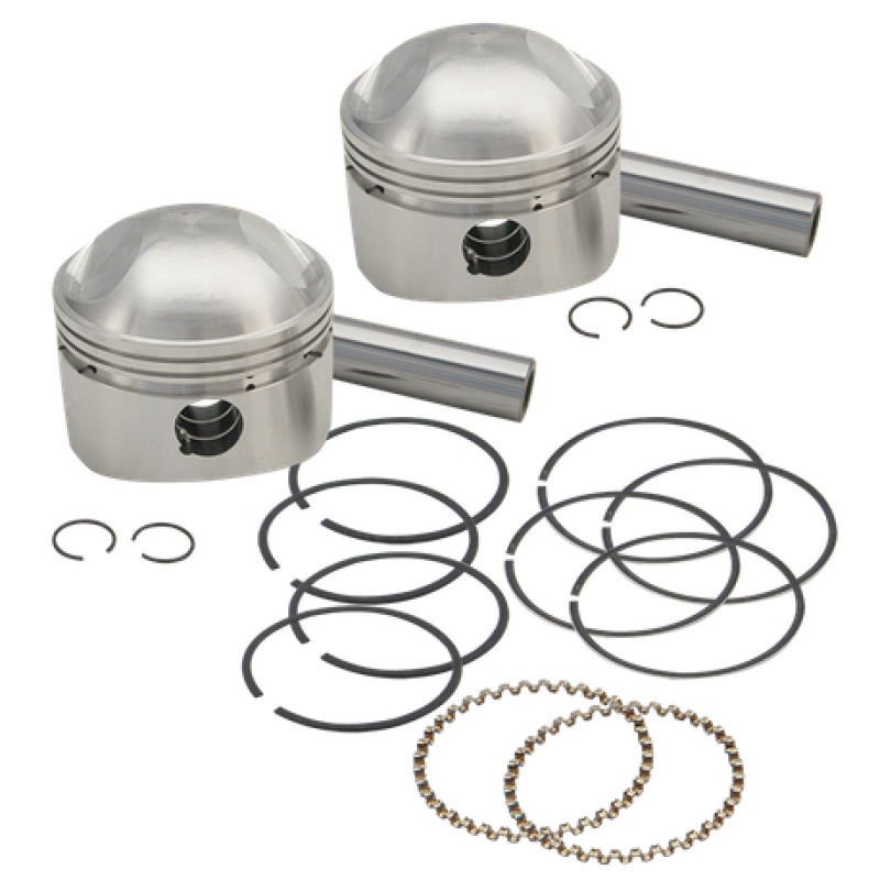 S&S Cycle 106-5527 - SSC106-5527 - S&S Cycle 36-84 BT 3-7/16in x Up To 4-3/4in Stroke HC Piston Set - Standard - Shipped in Europe - Tuningsupply.com