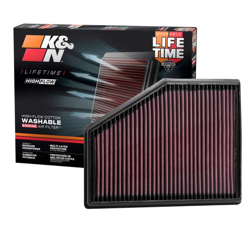 K&N Engineering 33-3079 - KNN33-3079 - K&N 15-18 BMW 740I L4-3.0L F/I Replacement Drop In Air Filter - Shipped in Europe - Tuningsupply.com