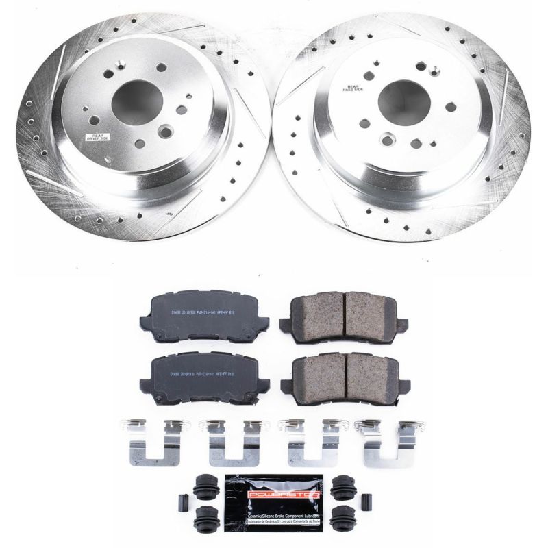 PowerStop K7901 - PSBK7901 - Power Stop 17-19 Acura MDX Rear Z23 Evolution Sport Brake Kit - Shipped in Europe - Tuningsupply.com
