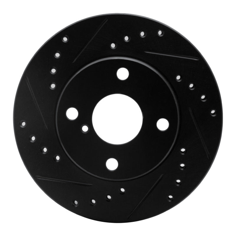 R1 Concepts 633-80022L - RNC633-80022L - R1 90-93 Mazda Miata Front Left Drilled & Slotted Black Brake Rotor - Shipped in Europe - Tuningsupply.com
