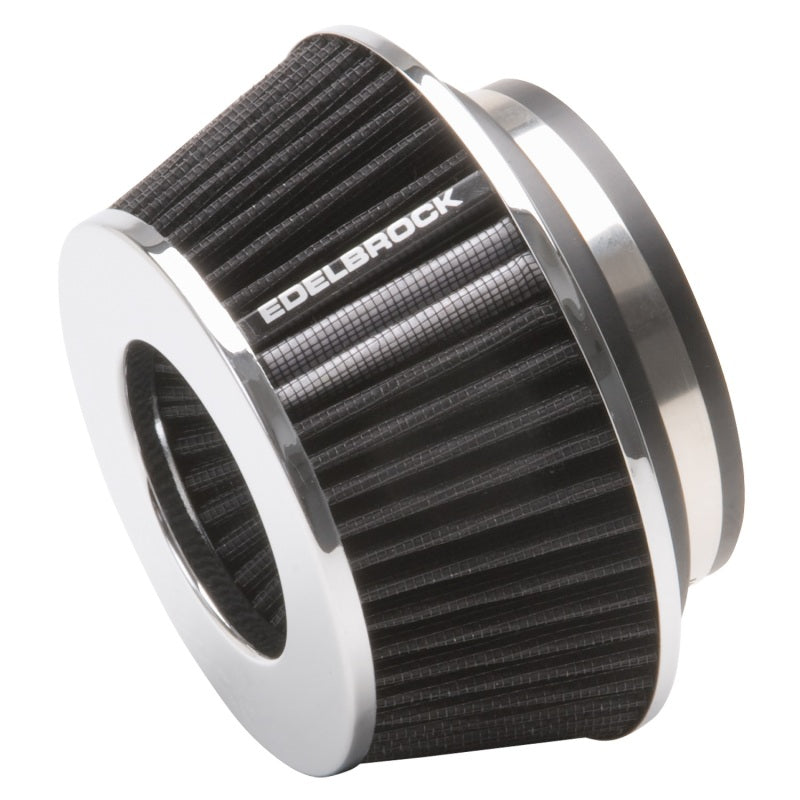 Edelbrock 43610 - EDE43610 - Edelbrock Air Filter Pro-Flo Series Conical 3 7In Tall Black/Chrome - Shipped in Europe - Tuningsupply.com