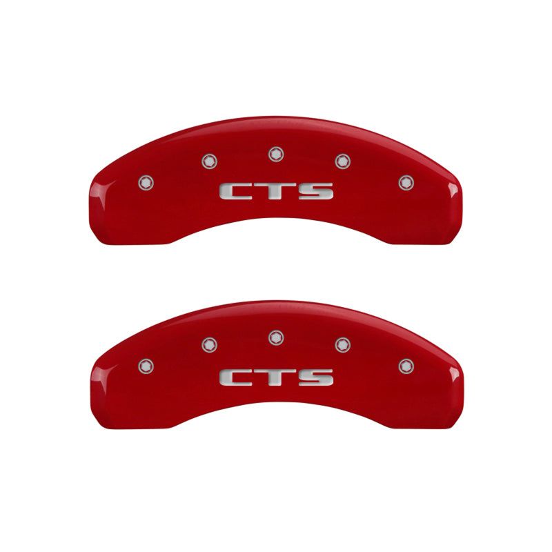 MGP 35013SCTSRD - MGP35013SCTSRD - MGP 4 Caliper Covers Engraved Front Cursive/Cadillac Engraved Rear CTS Red finish silver ch - Shipped in Europe - Tuningsupply.com