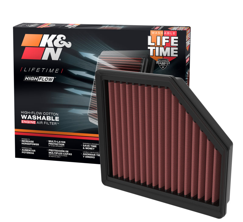 K&N Engineering 33-3174 - KNN33-3174 - K&N 21-22 Nissan Qashqai III 1.3L L4 F/I Replacement Air Filter - Shipped in Europe - Tuningsupply.com