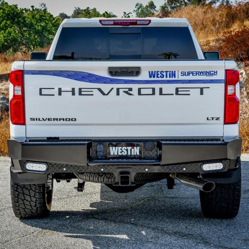 Westin 58-341185 - WES58-341185 - Westin 19-20 Chevy Silverado 1500 HDX Bandit Rear Bumper - Black - Shipped in Europe - Tuningsupply.com