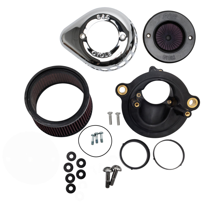 S&S Cycle 170-0941 - SSC170-0941 - S&S Cycle M8 Gen 2 Models Stealth Air Cleaner Kit w/ 1in Filter Air Stinger 58/64/68mm TB - Chrome - Shipped in Europe - Tuningsupply.com
