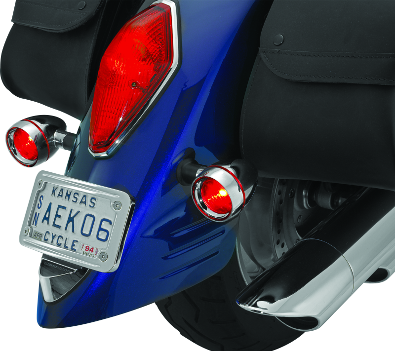 Kuryakyn 2269 - KUR2269 - Kuryakyn Deep Dish Bezels With Red Lenses - Shipped in Europe - Tuningsupply.com