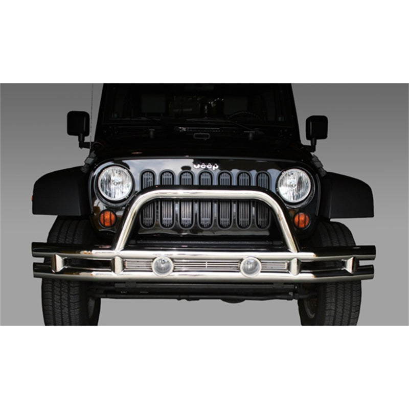 Rugged Ridge - RUG11563.10 - Rugged Ridge 3-In Front Tube Bumper Stainless 07-18 Jeep Wrangler - Shipped in Europe - Tuningsupply.com