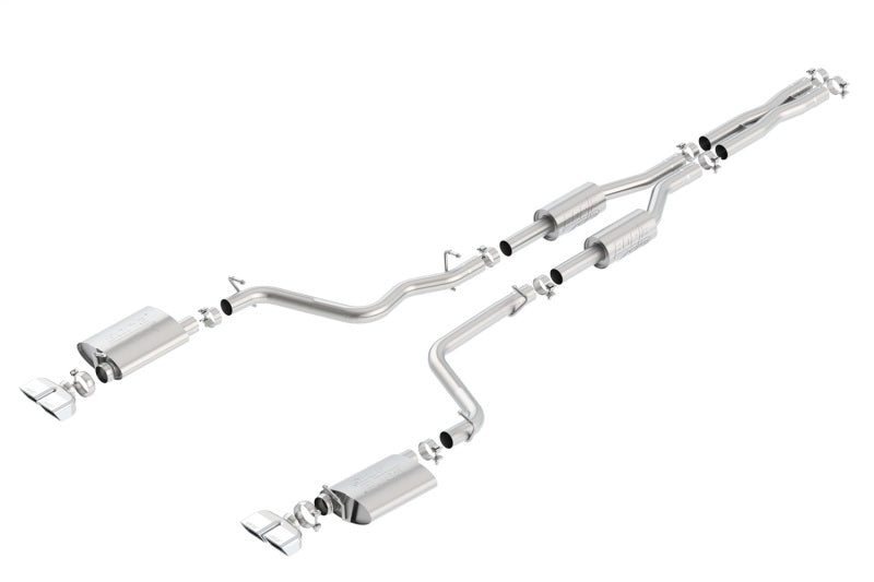 Borla 140708 - BOR140708 - Borla 09-14 Dodge Challenger R/T 5.7L RWD 2Dr. 2.5in. ATAK CB Exhaust - Dual Split Rear Exit - Shipped in Europe - Tuningsupply.com