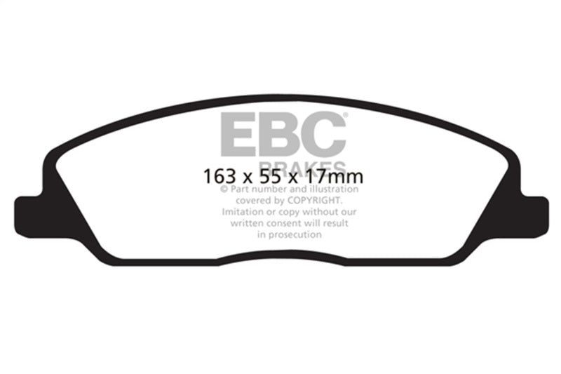 EBC DP41869R - EBCDP41869R - EBC 10-14 Ford Mustang 3.7 Yellowstuff Front Brake Pads - Shipped in Europe - Tuningsupply.com