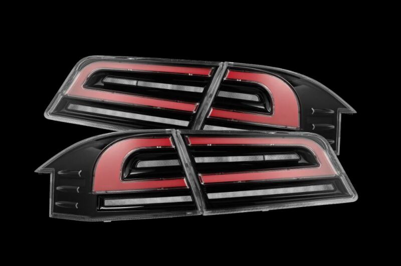 AlphaRex 601130 - ARX601130 - AlphaRex 12-21 Tesla Model S LUXX-Series LED Tail Lights - Black/Red - Shipped in Europe - Tuningsupply.com